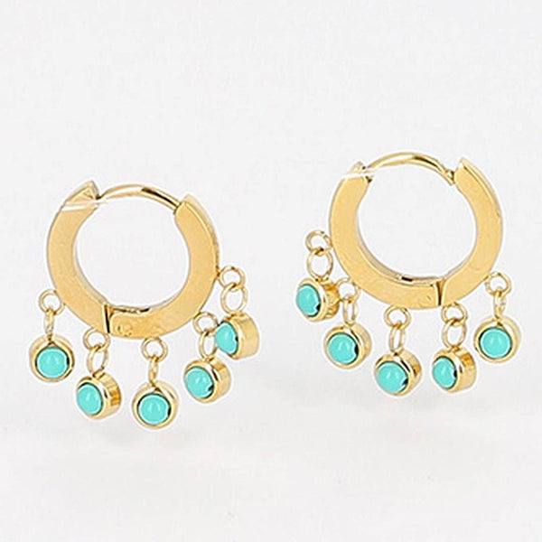 Find Ormiga Earrings Turquoise - Zag Bijoux at Bungalow Trading Co.