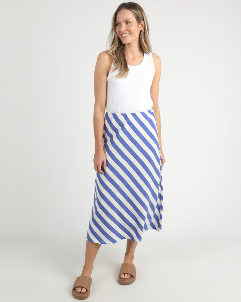 Find Palermo Stripe Skirt - Elm at Bungalow Trading Co.