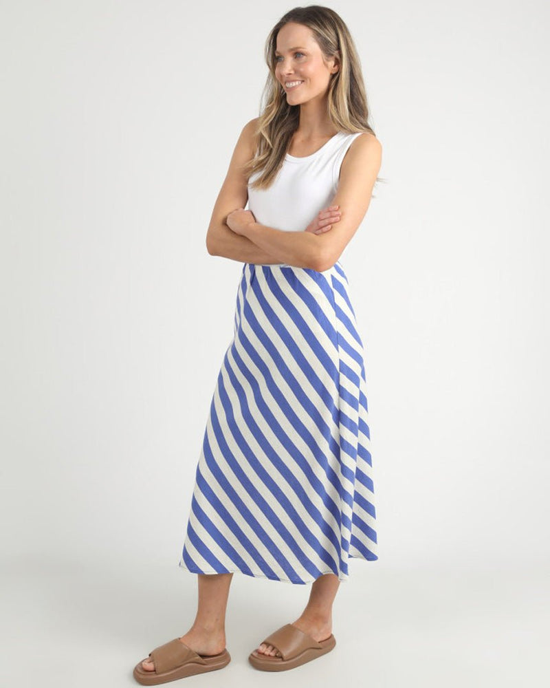 Find Palermo Stripe Skirt - Elm at Bungalow Trading Co.