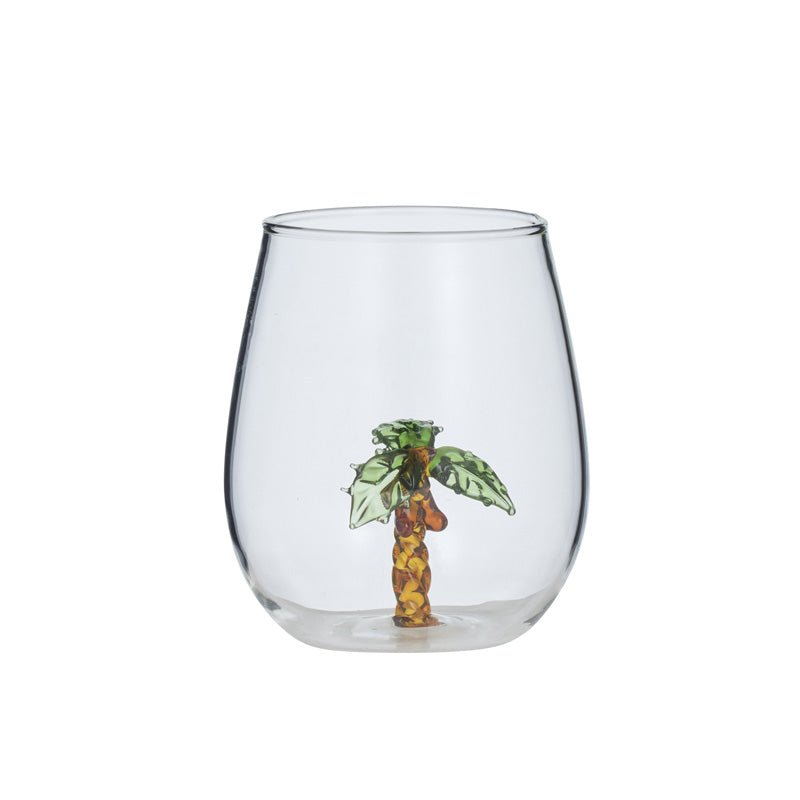 Find Palm Tree Glass Tumbler - Coast to Coast at Bungalow Trading Co.