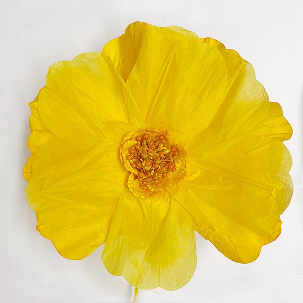 Find Paper Flower Large Yellow - Nibbanah at Bungalow Trading Co.
