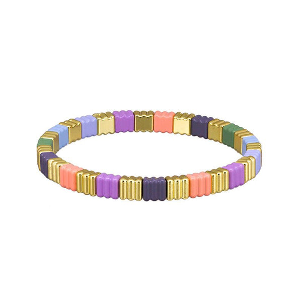 Find Pastel Crinkle Tile Bracelet - Tiger Tree at Bungalow Trading Co.