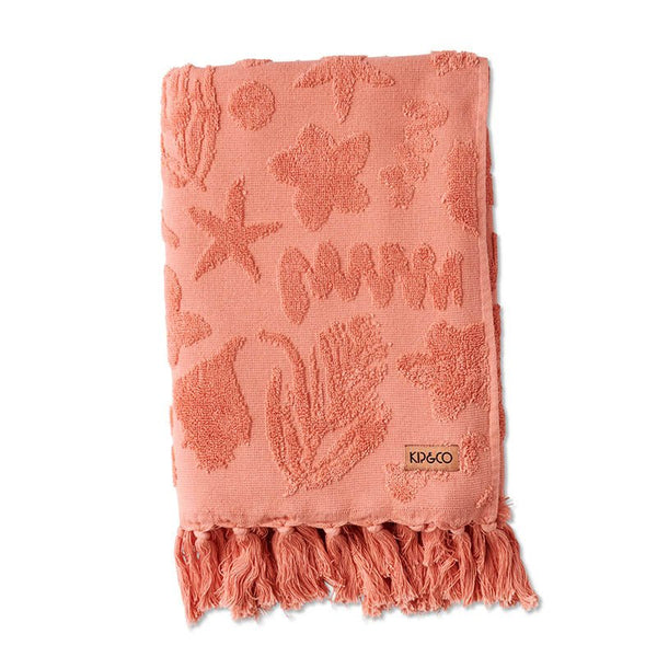 Find Peach Rock Pool Terry Bath Towel - Kip & Co at Bungalow Trading Co.