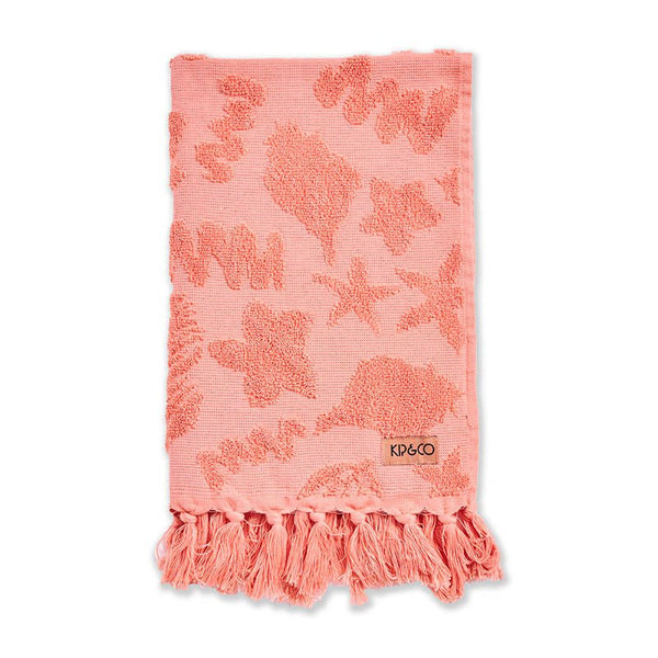 Find Peach Rock Pool Terry Hand Towel - Kip & Co at Bungalow Trading Co.