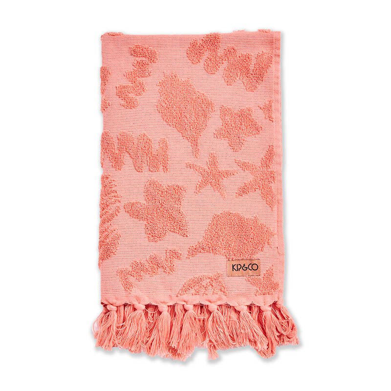 Find Peach Rock Pool Terry Hand Towel - Kip & Co at Bungalow Trading Co.