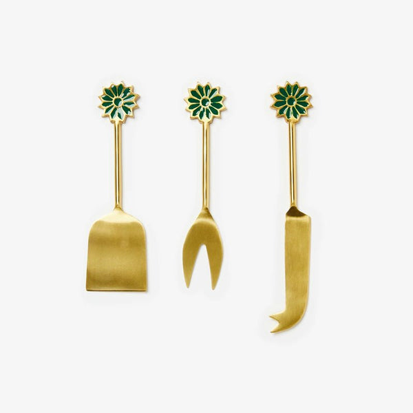 Find Petal Emerald Cheese Knife Set - Bonnie & Neil at Bungalow Trading Co.