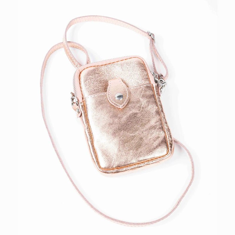 Find Phone Pouch Metallic Rose - Maison Fanli at Bungalow Trading Co.