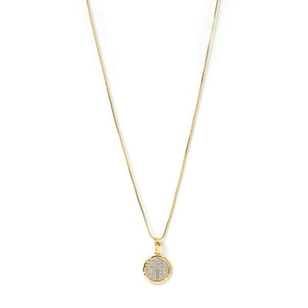 Find Piccolo Two Tone Charm Necklace - Arms of Eve at Bungalow Trading Co.