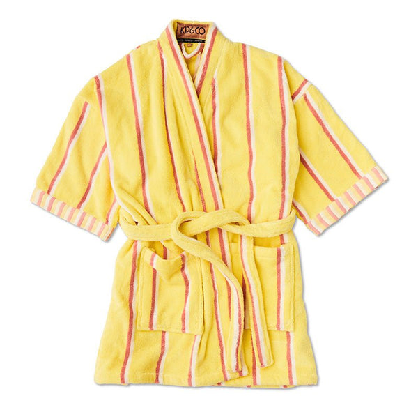 Find Pina Colada Stripe Terry Mini Robe - Kip & Co at Bungalow Trading Co.