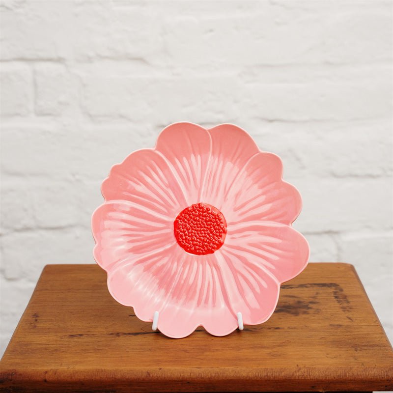 Find Pink and Red Small Flower Plate - Noss at Bungalow Trading Co.