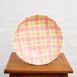 Find Pink and Yellow Gingham Salad Bowl - Noss at Bungalow Trading Co.