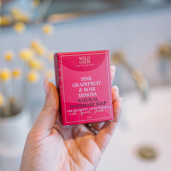 Find Pink Grapefruit & Rose Mimosa Soap - Wild Emery at Bungalow Trading Co.