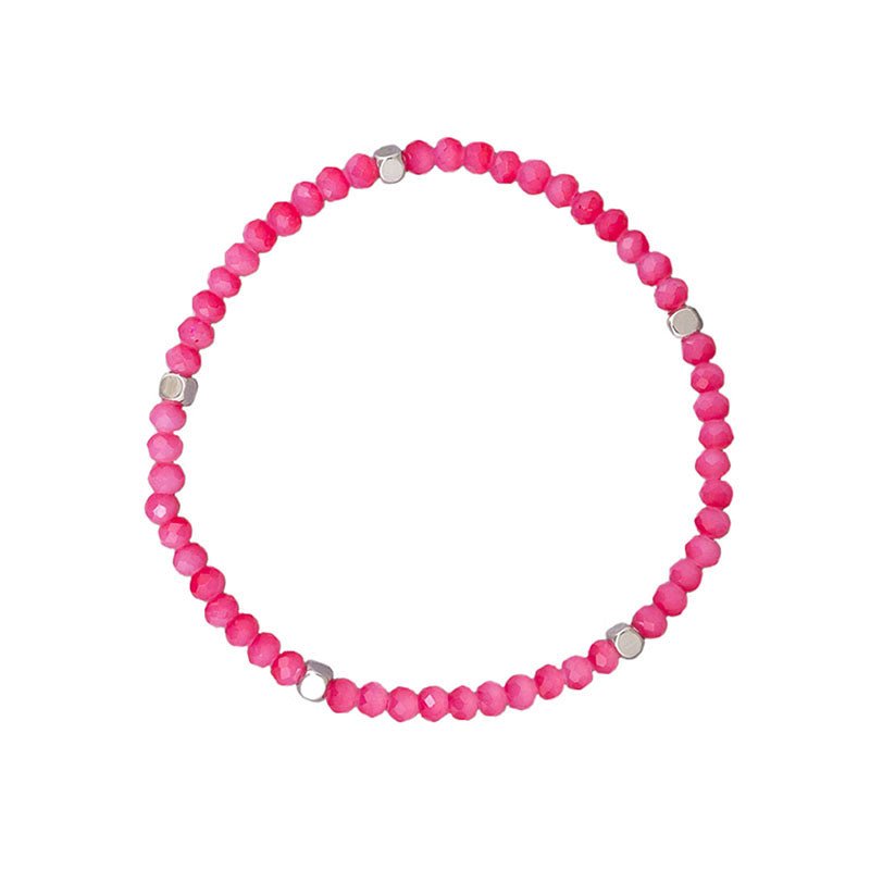 Find Pink Thin Beaded Bracelet - Tiger Tree at Bungalow Trading Co.