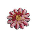 Pink Red Daisy Brooch
