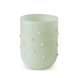 Pistachio Polkadot Short Tumbler Glass Set of 2