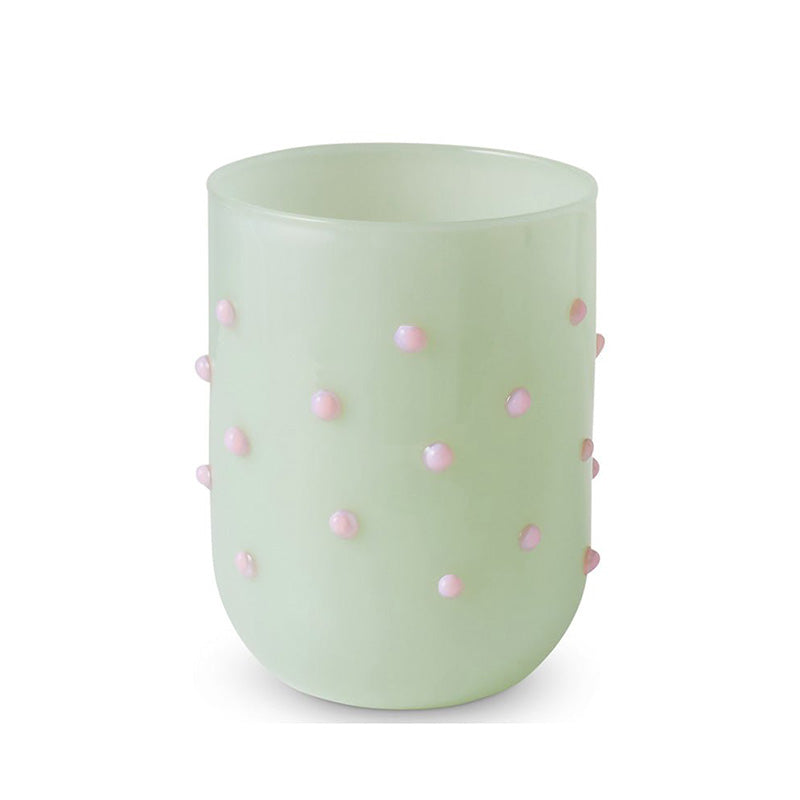 Pistachio Polkadot Short Tumbler Glass Set of 2