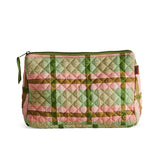 Find Pistachio Tartan Quilted Cotton Toiletry Purse - Kip & Co at Bungalow Trading Co.