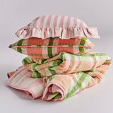 Find Pistachio Tartan Reversible Linen Quilted Bedspread - Kip & Co at Bungalow Trading Co.