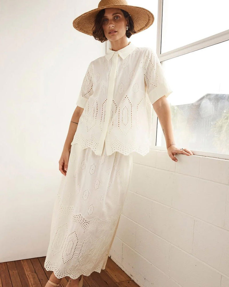 Find Pixel Top Cream Broderie - Zoe Kratzmann at Bungalow Trading Co.