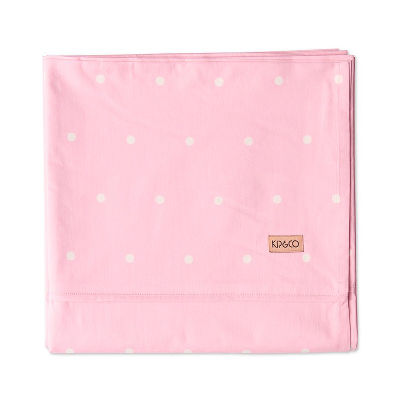 Find Polkadot Strawberry Organic Cotton Fitted Sheet - Kip & Co at Bungalow Trading Co.