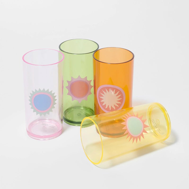 Find Poolside Tall Tumbler Rio Sun Multi Set of 4 - Sunnylife at Bungalow Trading Co.