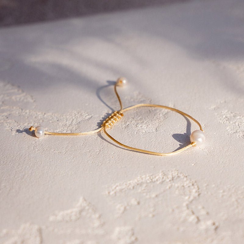 Find Port Pearl String Bracelet Lemon - Sable & Dixie at Bungalow Trading Co.