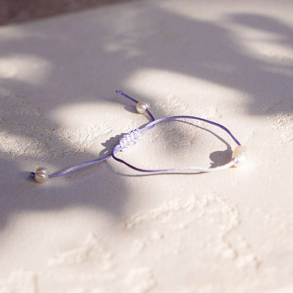 Find Port Pearl String Bracelet Lilac - Sable & Dixie at Bungalow Trading Co.