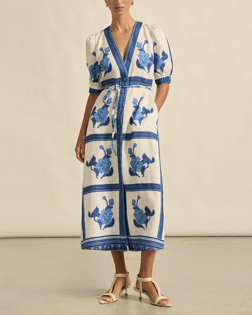 Portrait Dress Azure Collage