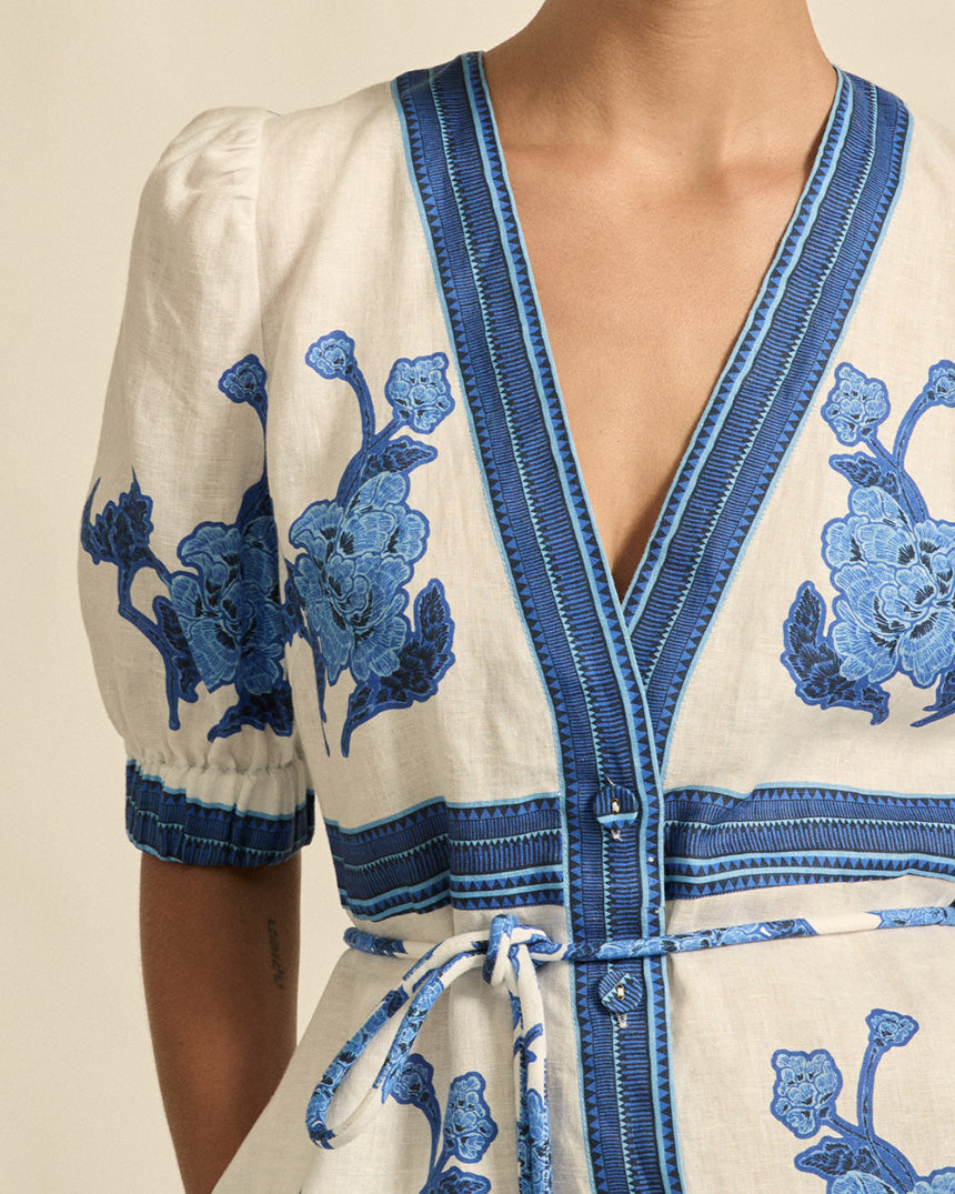 Portrait Dress Azure Collage