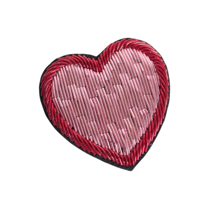 Pink Red Heart Brooch
