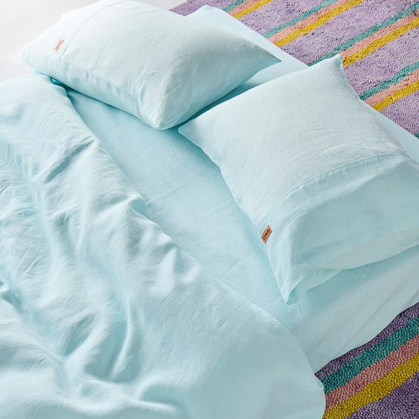 Find Quiet Tide Linen Flat Sheet - Kip & Co at Bungalow Trading Co.