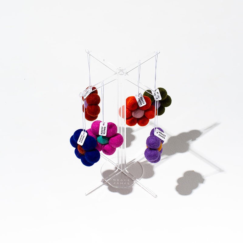 Find Raspberry & Pomegranate Felt Air Freshener - Grace and James at Bungalow Trading Co.