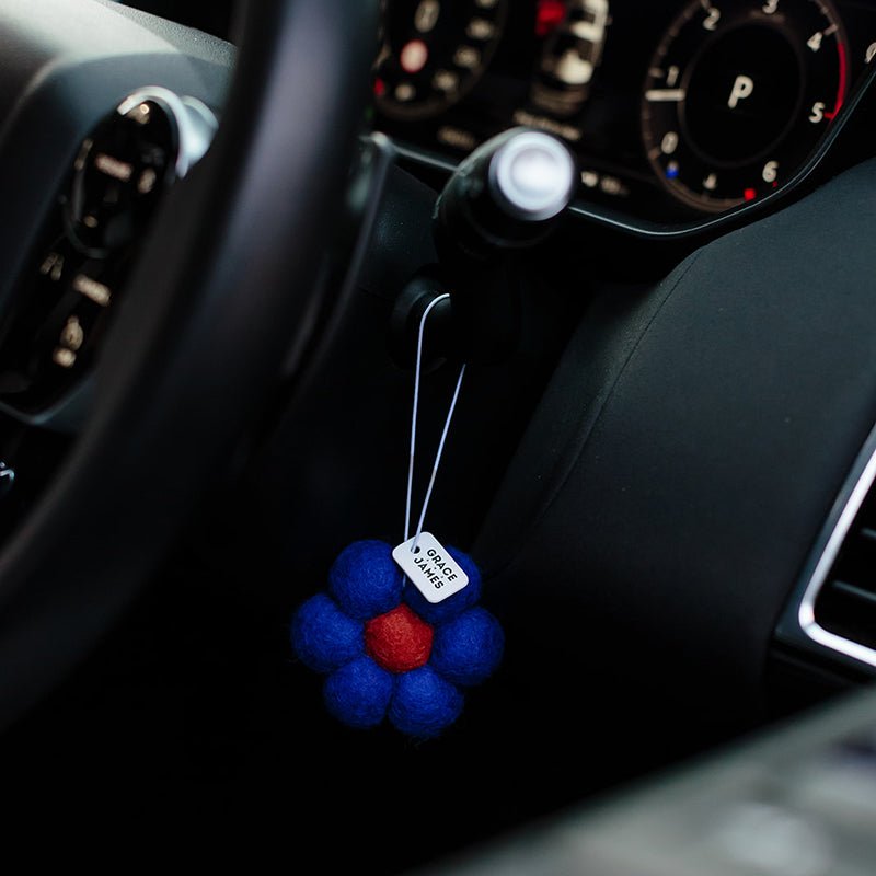 Find Raspberry & Pomegranate Felt Air Freshener - Grace and James at Bungalow Trading Co.