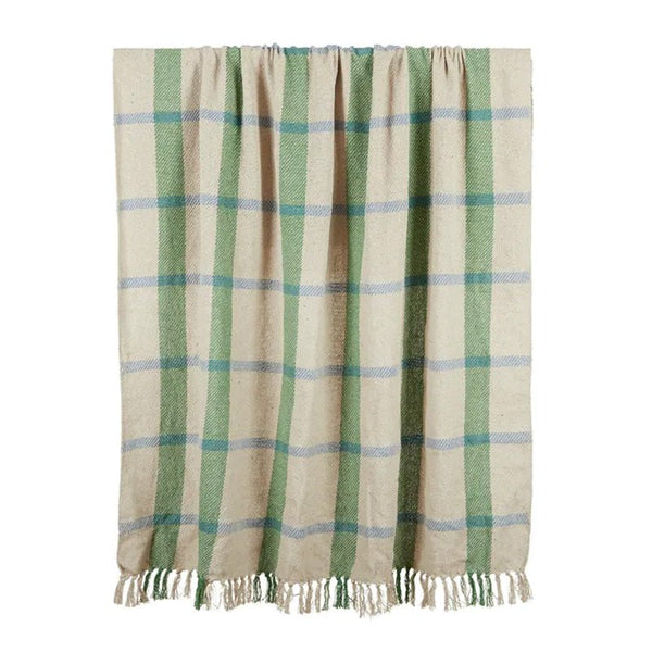 Find Recycled Picnic Throw Blue/Green - Coast to Coast at Bungalow Trading Co.