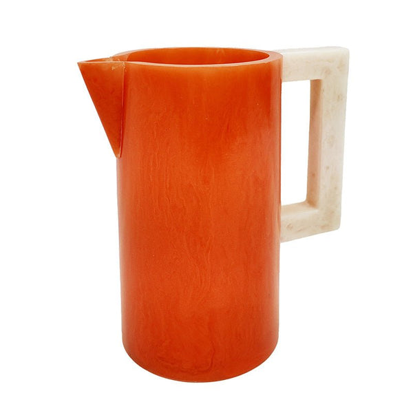 Find Retro Resin Jug Orange Marble + White - Holiday Trading at Bungalow Trading Co.