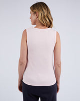 Find Rib Crew Tank Pink - Elm at Bungalow Trading Co.