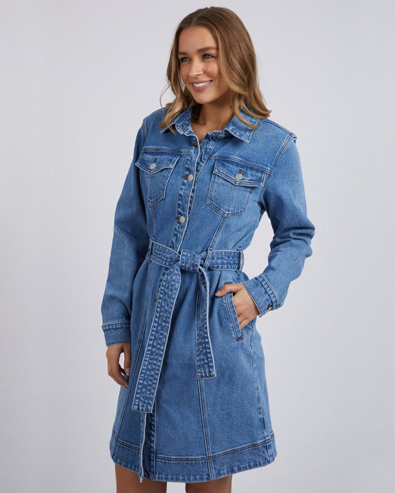 Find Riley Denim Dress - Foxwood at Bungalow Trading Co.