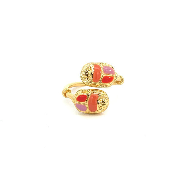 Find Ring Duality Coral/Red - GAS Bijoux at Bungalow Trading Co.