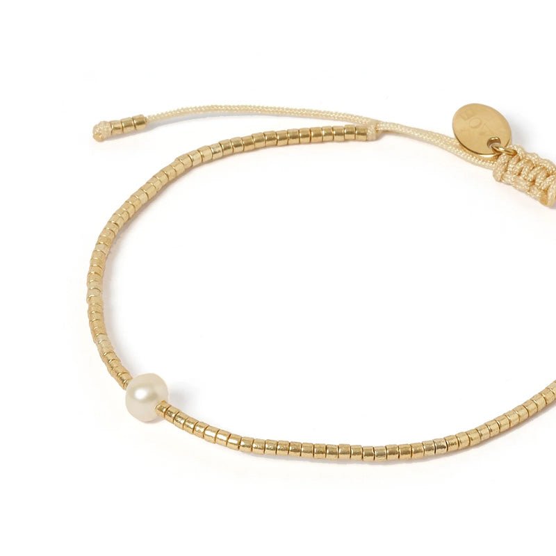 Find River Gold and Pearl Bracelet - Arms of Eve at Bungalow Trading Co.