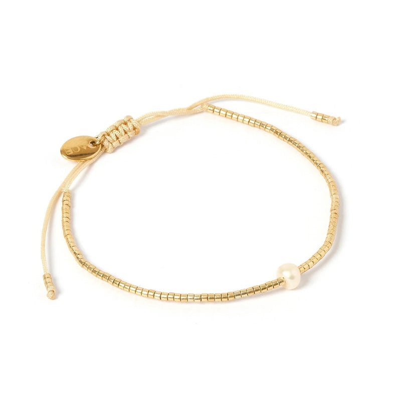 Find River Gold and Pearl Bracelet - Arms of Eve at Bungalow Trading Co.