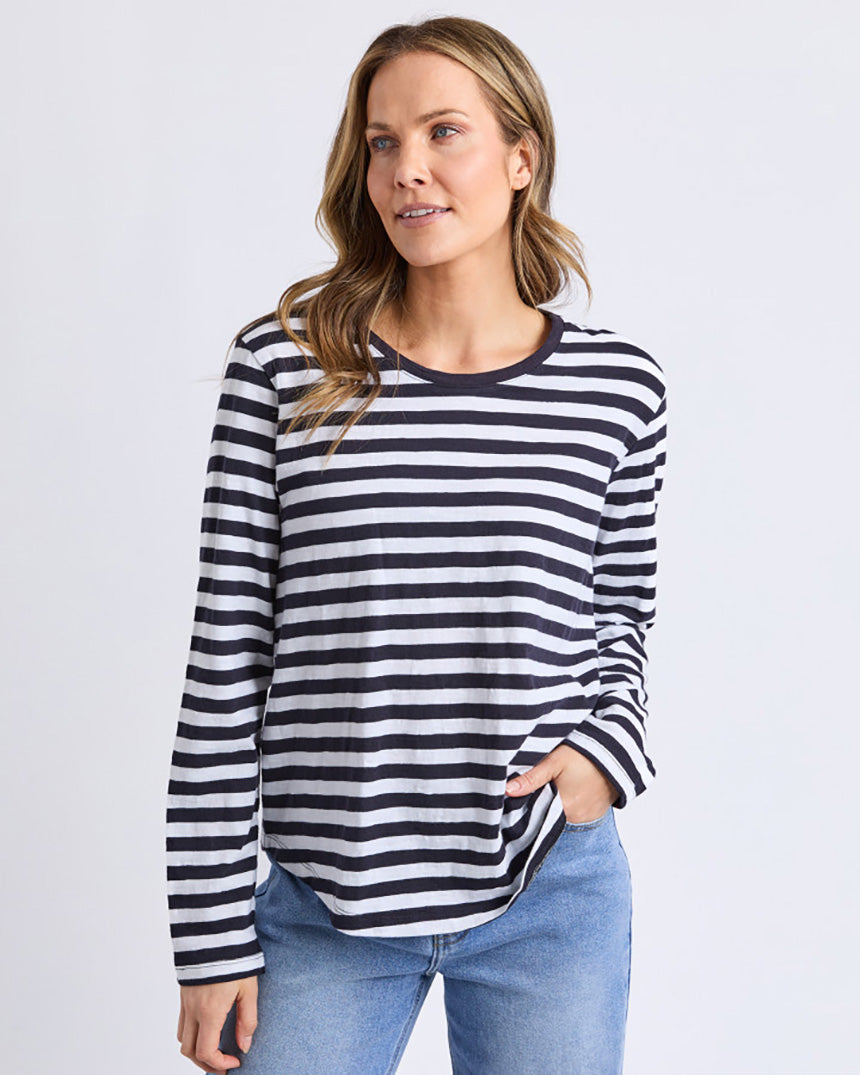 Riviera Long Sleeve Tee Navy