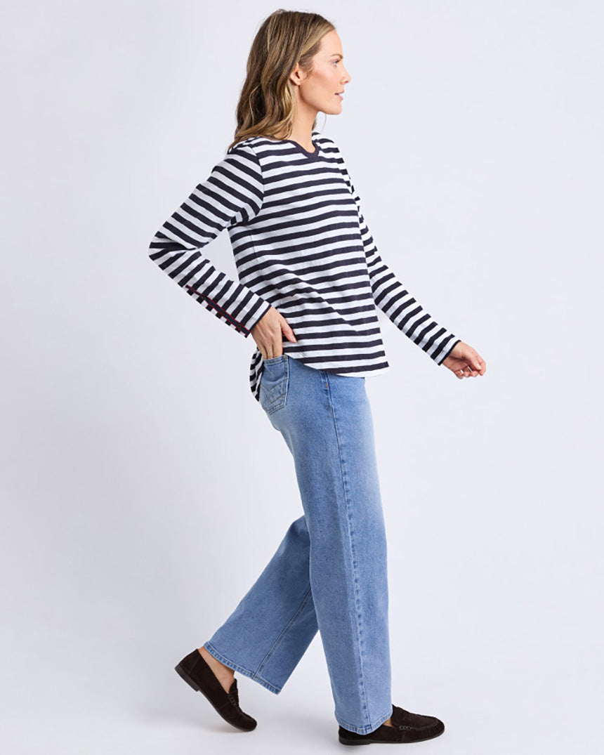 Riviera Long Sleeve Tee Navy