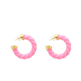 Find Rope Earrings Bubblegum - Vanessa Baroni at Bungalow Trading Co.