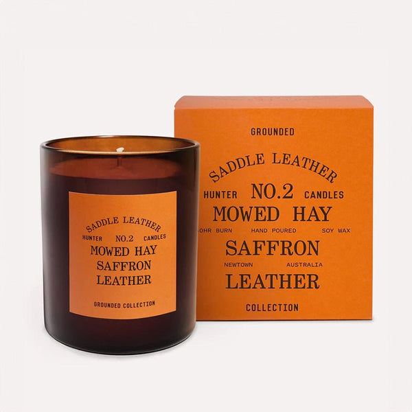 Find Saddle Leather Candle - Hunter Candles at Bungalow Trading Co.