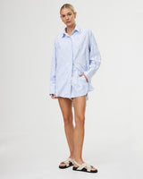 Find Sadie Shirt Cerulean Fray - Kinney at Bungalow Trading Co.