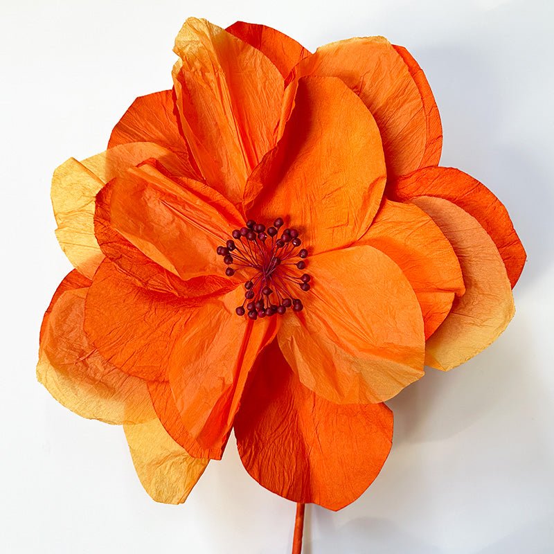 Find Sakura Paper Flower Orange - Nibbanah at Bungalow Trading Co.