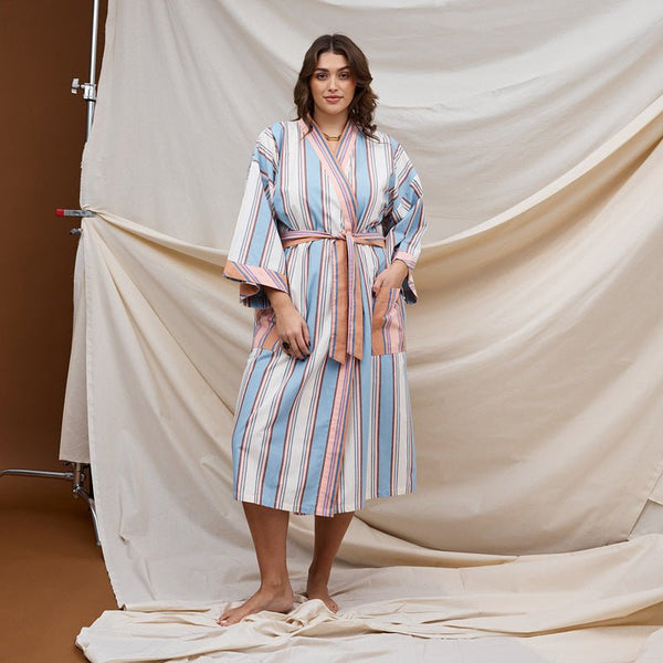 Find Samode Cotton Robe - Sage & Clare at Bungalow Trading Co.