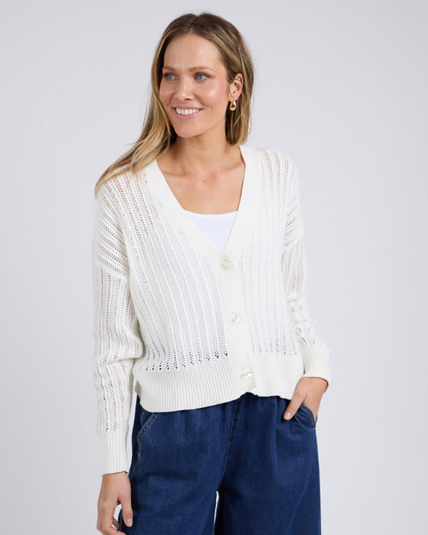 Find Sasha Lightweight Cardigan Marshmallow - Elm at Bungalow Trading Co.