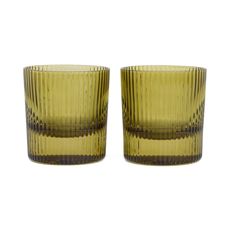 Find Scout Lowball Glass Set of 2 Olive - Designworks at Bungalow Trading Co.