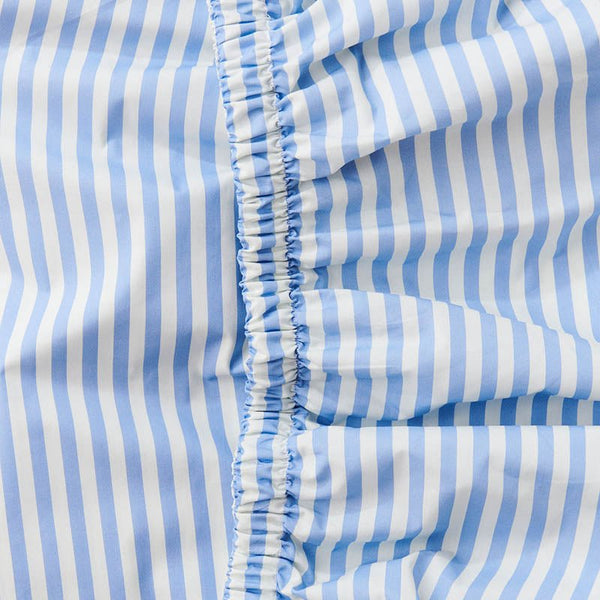 Find Seaside Stripe Organic Cotton Fitted Sheet - Kip & Co at Bungalow Trading Co.